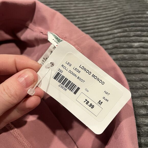 NWT Hard Tail Y2K Rolldown Bootcut Flare Yoga Pant Legging Baby Pink Size Medium - Picture 4 of 7